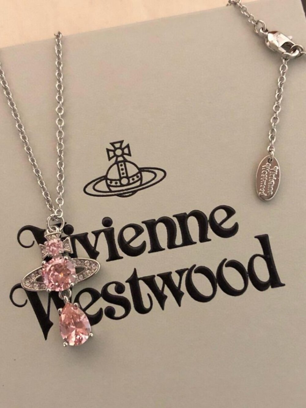 Women's Vivienne Westwood Pink Diamond Necklace
